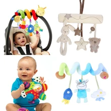 Berceau pour bébé doux en spirale et confortable, poussette pour enfants de 0 12 mois, lit pour nouveaux nés, crochets éducatifs, jouets et serviette pour tout petits, adapté au siège de voiture