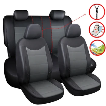 

Universal PU Leather Car Seat Cover Set Car Accessories Fit for Dodge Dharger Journey Dart Avenger Nitro 2005 2006 2007-2020