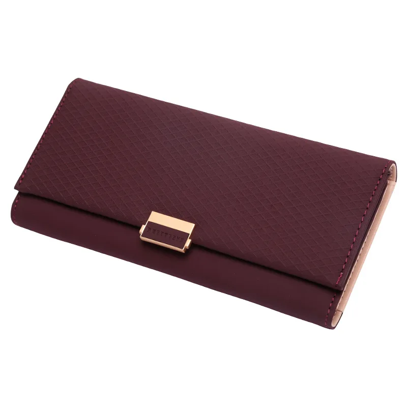

Lozenge Wallet Women Cute Long Purse Leather Hasp Ladies Wallets Zipper Portefeuille Female Purse Clutch Money Bag Carteira