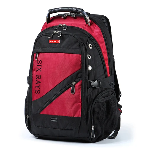 Горячая Распродажа, мужская дорожная сумка, мужской швейцарский рюкзак, полиэфирные сумки, водонепроницаемый рюкзак с защитой от кражи, рюкзаки для ноутбука, мужские брендовые сумки - Цвет: Красный