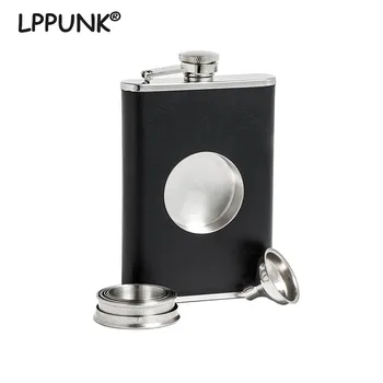 

Wiskey Bottle Flask Stainless Steel 8 oz Hip Flask , With 2 Oz. Simple to Remove and Use Collapsible Shot Glass & Useful Funnel