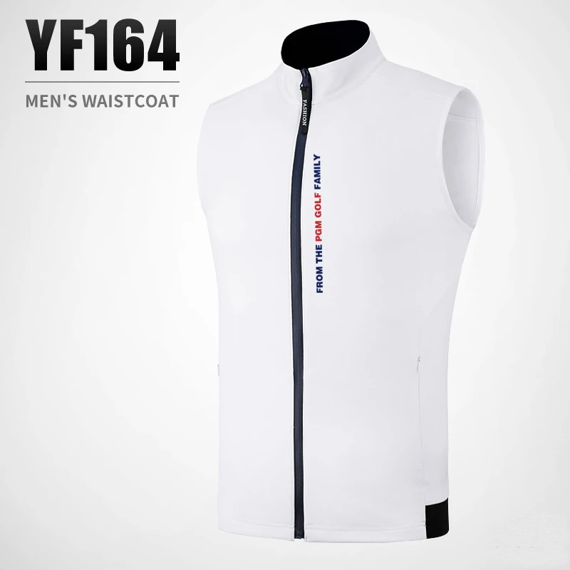 Белый Swirling PGM Fall/Winter Men's Vest Golf Wear Men's Padded Golf Warm Tank Top Free Shipping - Цвет: Белый