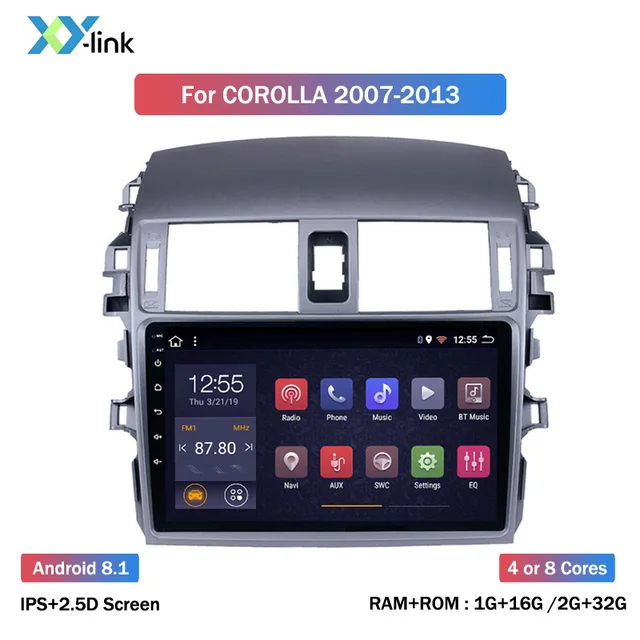 $US $121.61  Android 8.1 Car Radio Multimedia Player For Toyota Corolla E140/150 2008 2009 2010 2011 2012 2013 S