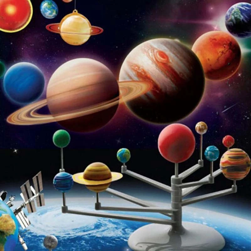  Eight Planet Models Diy Solar System Stars Nine Planets Assembled Astronomical Instrument Teaching  - 4000335458286