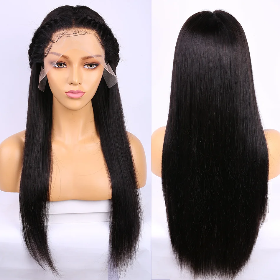 

Alibele Remy Peruvian Wig 150 Density Human Hair Straight Lace Front Wig For Black Women 13x4 Pre Plucked Lace Front Hair Wigs