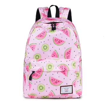 

New Women Waterproof Backpack Fresh Cute Watermelon Printing School Bags Backpacks For Teenage Girls Shoulder Bag