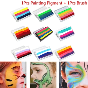 

Rainbow Body Face Paint Makeup Painting Pigment Multicolor Series Body Art For Halloween Neon UV Metallic Face Paint