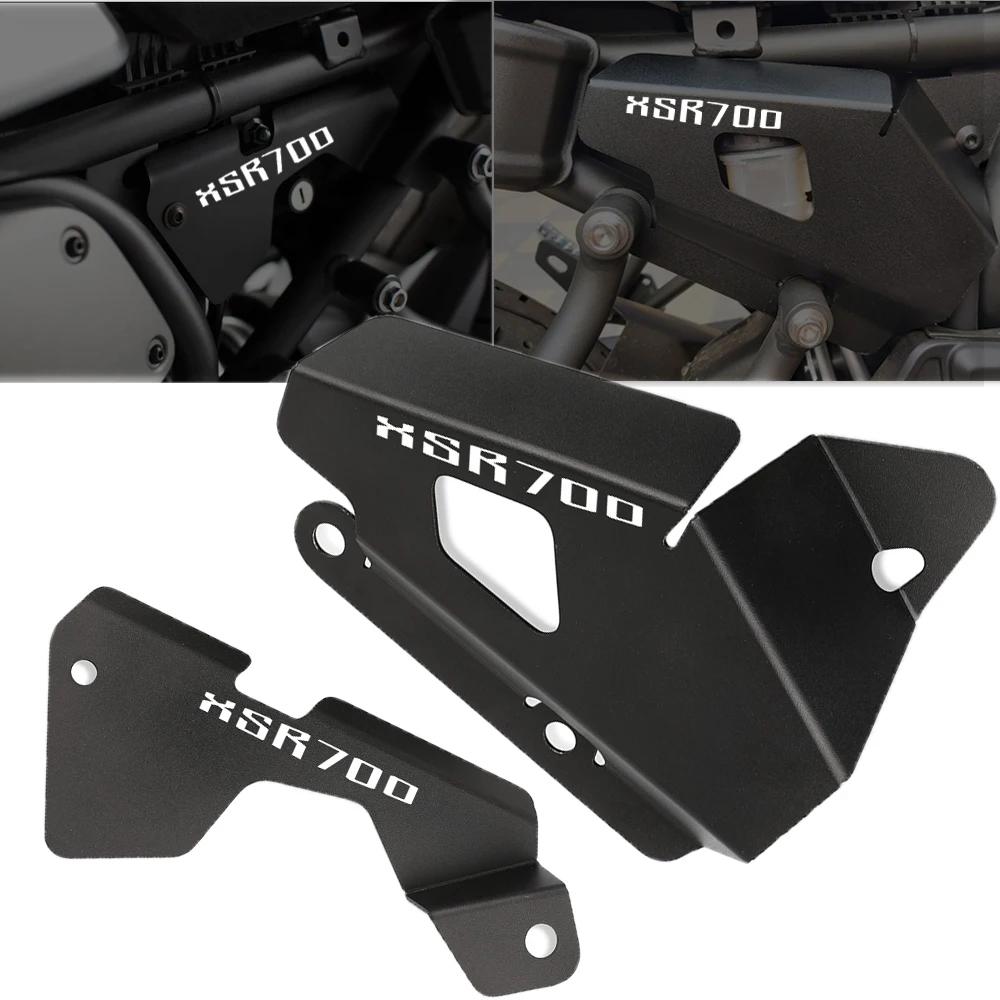 Black Side Panel Frame Cover Brake Reservoir Guards Protector Set For YAMAHA XSR 700 XSR700 2015 2016 2017 2018 2019 2020 2021 | Автомобили