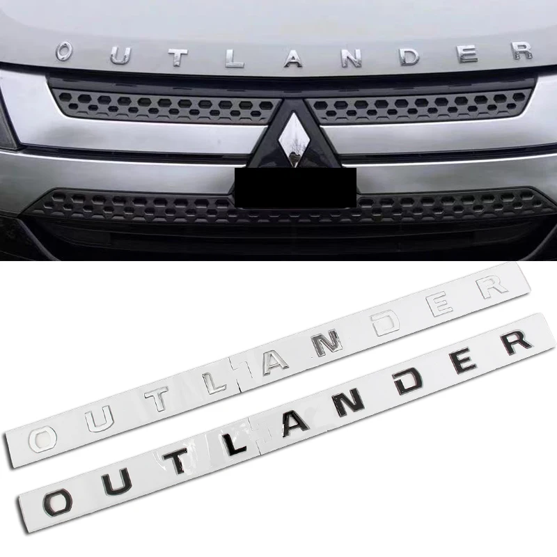 Автомобильные 3D наклейки из АБС-пластика с буквами и логотипом для Mitsubishi OUTLANDER