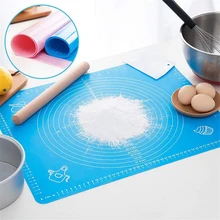 Esteira do cozimento do silicone para a massa de rolamento da pastelaria com medidas não deslizamento esteiras tabela folha de cozimento suprimentos para assar o bolo da pizza