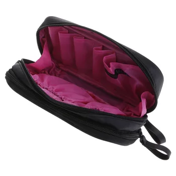 

Dual Layer Bag Waterproof Makeup Brush Holder Zip Travel Nylon layer design
