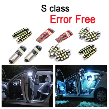 

100% Perfect White Error Free LED Interior Dome Map Reading Light bulb Kit For Mercedes Benz S class W140 W220 W221 (1994-2013)