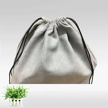 

Custom Logo Silk velvet Drawstring Packaging Bag Shoes HandBag Home storage Extenssions Drawstring Packaging Bag gray 50pcs/lot