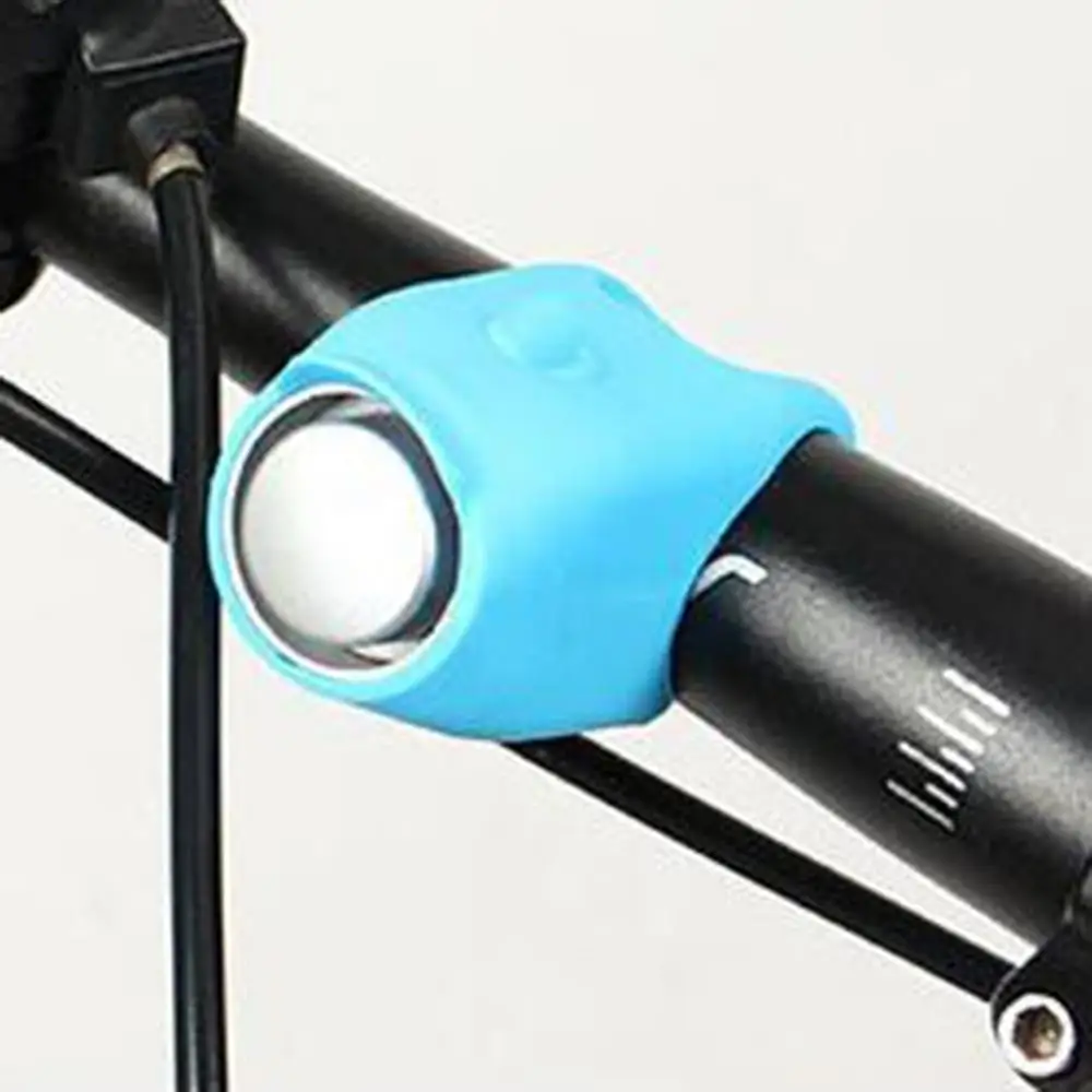 Прозрачный громкий звук велосипедный рожок для велосипеда водонепроницаемый Nigh безопасность Электрический аккумулятор мощность езда Велоспорт Рог колокольчик велосипед аксессуары - Цвет: blue