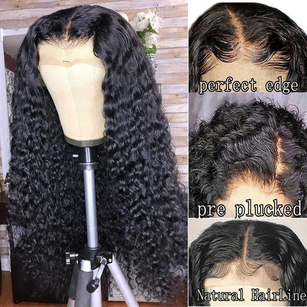 13x6 Curly Lace Front Wig Maxine 30 Inch Curly Human Hair Wig 150 