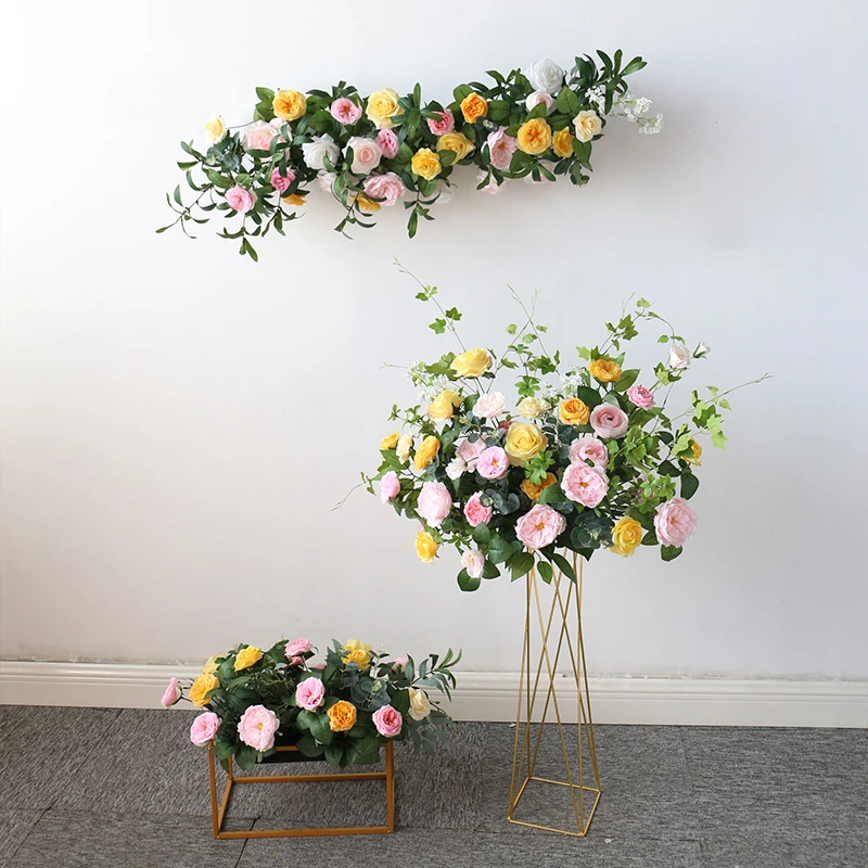 Свадебные арки Декор Подсолнух расположение листья ряд цветов центральный стенд