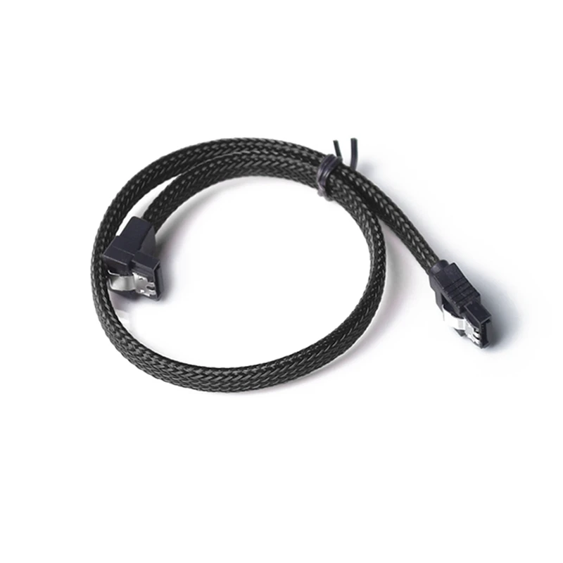 2 шт 50 см SATA 3,0 III SATA3 7Pin кабель для передачи данных под прямым углом 6 ГБ/сек. SSD Кабели HDD жесткий диск шнур для передачи данных с нейлоновыми рукавами, Зеленый& B
