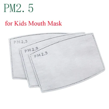 

50Pcs/Lot 5 Layers PM2.5 Carbon Filter Face Anti Dust Mask Activated Insert Protective Filter Media Insert for Kids Mouth Mask