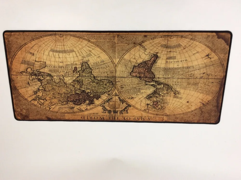  World Map Rubber Large Lock Edge mouse mat desk mats big mousepads gaming rug XL for office work/ L