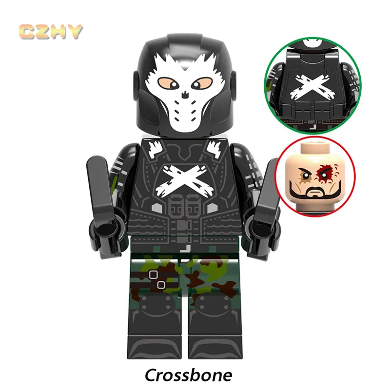 

Marvel Crossbones Brock Rumlow Super Heroes MINIFIGURED Quicksilver Kingpin Tony Stark Red Skull Dwarf legoingly Building Blocks