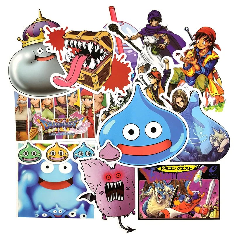 17 шт./лот Dragon Quest; классического фасона; граффити наклейки для гитары скейтборд; ноутбук; багаж велосипедная мотоциклетная игрушка Стикеры