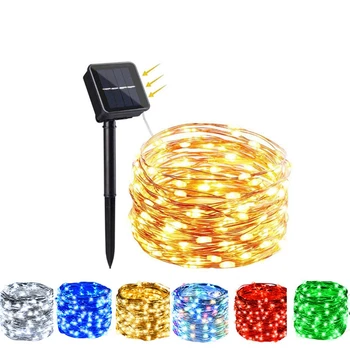 

5/10/20m Solar String Led Lights Fairy Flash Use For Garden Holiday Christmas Party Garlands Outdoor Waterproof 50/100/200Leds