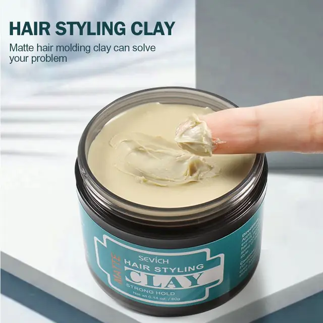 Sevich 80g Hair Styling Matte Hair Clay Lasting Stereotype Matte Clay Strong Hold Easy Wash Convenient