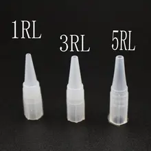 200 шт. 1RL 3RL 5RL иглы тату для перманентного макияжа татуировка бровей и губ машина колпачки для татуировки