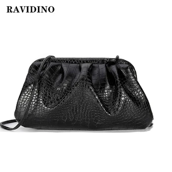 

women bag crocodile print bag Cloud bag Soft Leather Madame Bag Shoulder Slant Dumpling Bag Handbag Clutches bags Messenger Bag