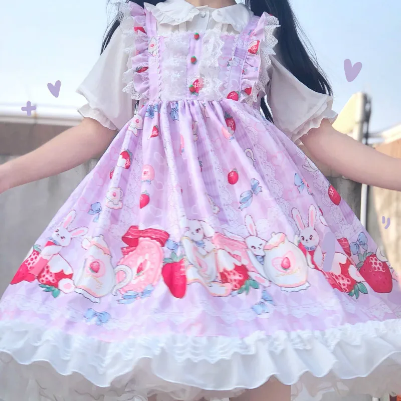 Cosplay&ware Lolita Tea Rabbit Dress Sling Jsk Shirt Renaissance Gothic Party Sweet -Zentai shop online Hc28b3a23a947489f892df32b6296de321.jpg