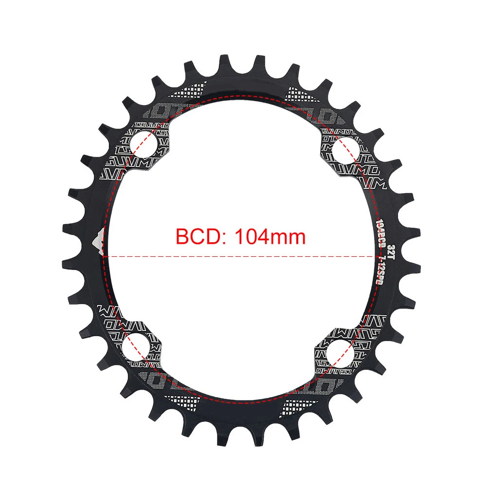 Овальная узкая широкая цепь MTB горный велосипед 32T 34T 38T коронка шатун один зуб пластина части 104 BCD