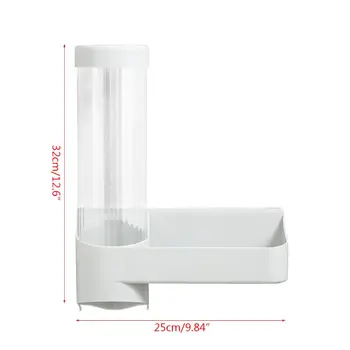 

Wall Mount Automatic Disposable Plastic Paper Cups Dispenser Holder Storage Rack C63B