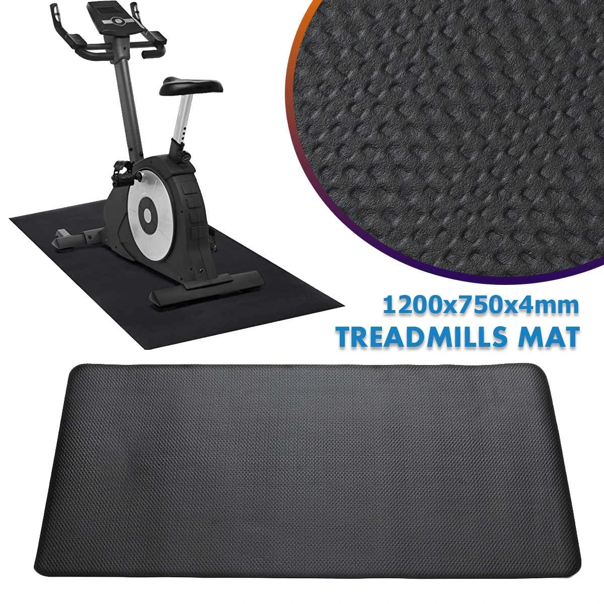 120X75Cm Hometrainer Mat Gym Fitnessapparatuur Loopband Fiets Bescherming Vloermat Running Machine Schokbestendig Matten|Accessoires| -