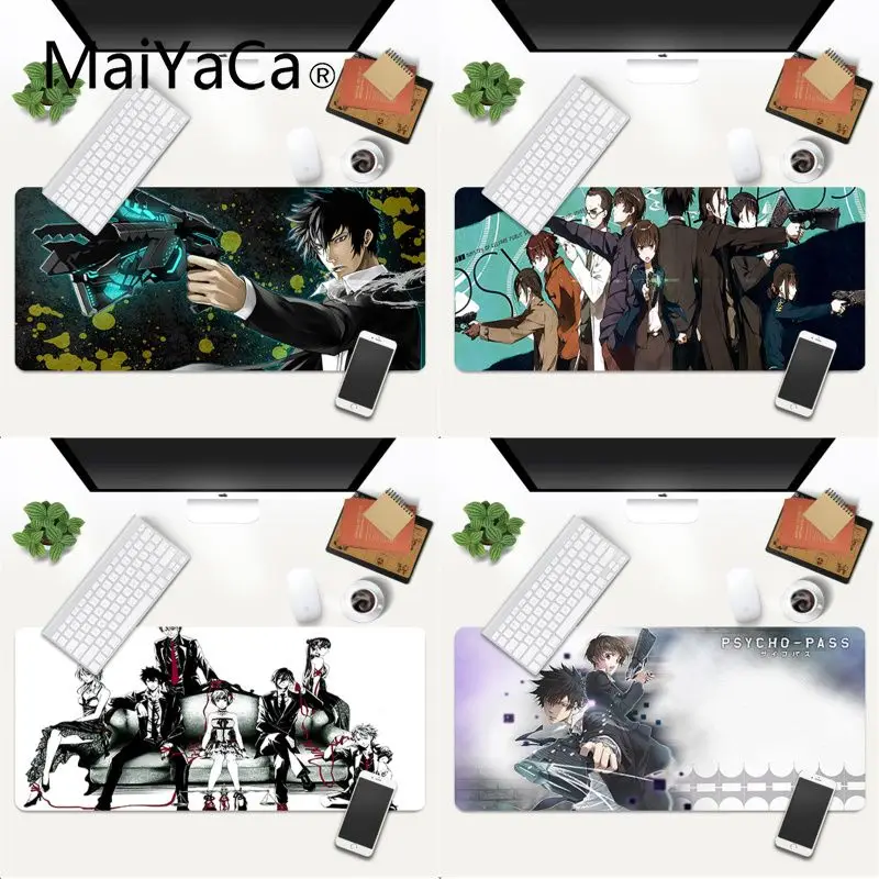 

MaiYaCa New Designs PSYCHO-PASS DIY Design Pattern Game mousepad Gaming Mouse Mat xl xxl 800x300mm for world of warcraft