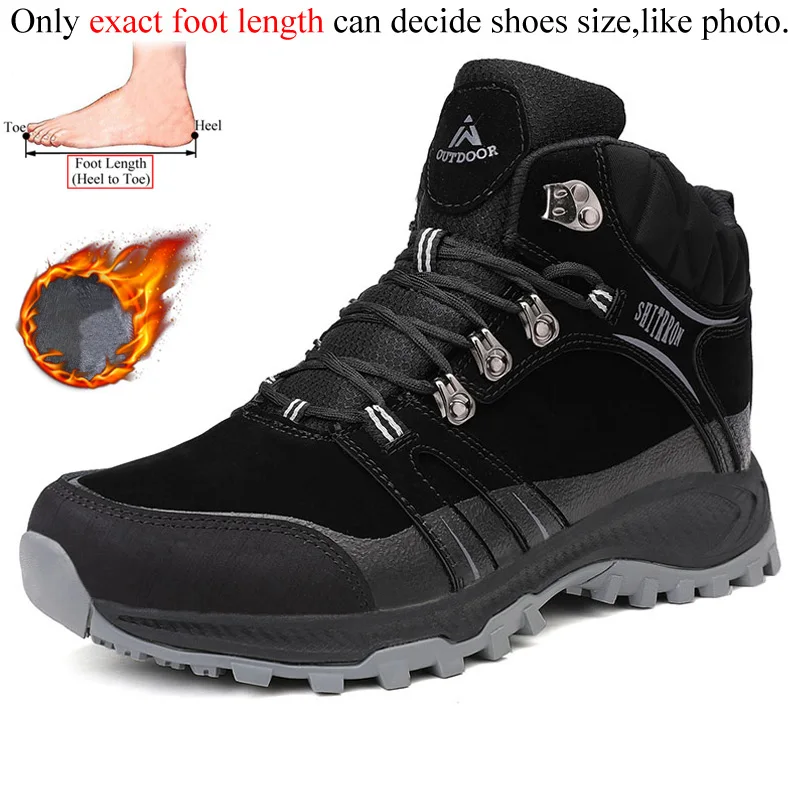 Black(Fur) Женские Треккинговые ботинки из водонепроницаемого материала; Sepatu Gunung Wanderschuhe; треккинговые ботинки; уличная женская обувь; Botas Монтана; Mujer; обувь для трекинга - Цвет: Black(Fur)