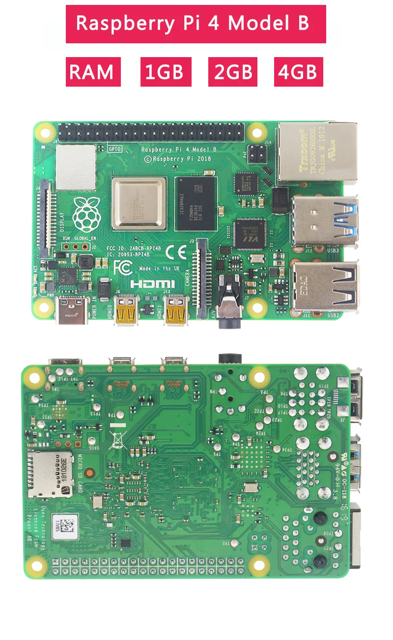 Игровой Комплект Raspberry Pi 4 Модель B+ 2,4G беспроводные геймпады+ 64G 32G sd-карта+ ABS чехол+ блок питания+ вентилятор+ Micro HDMI