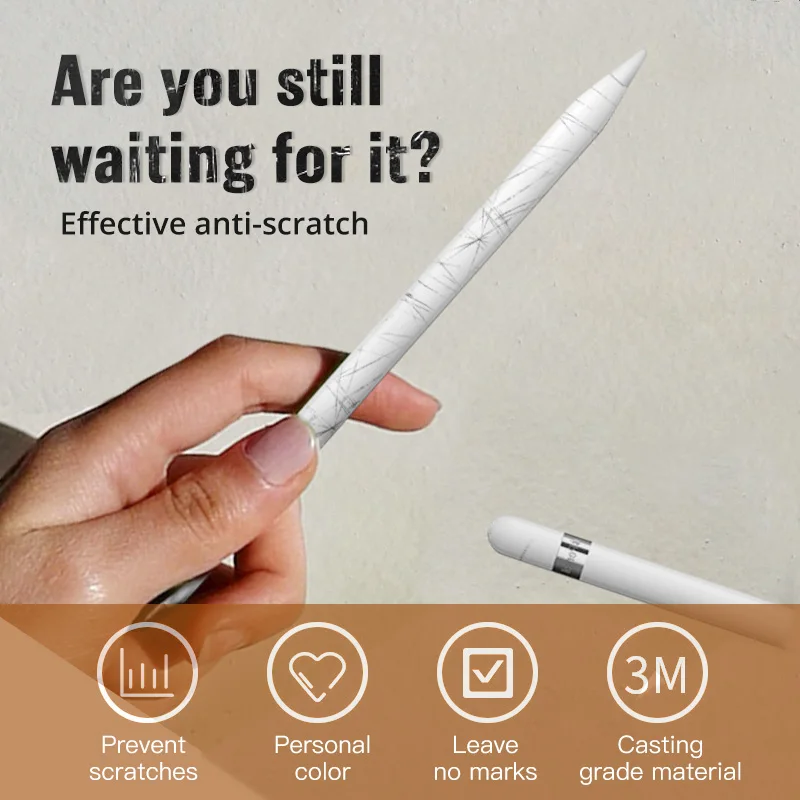 Защитная Наклейка для Apple Pencil 1 2 устойчивые к царапинам креативные наклейки без