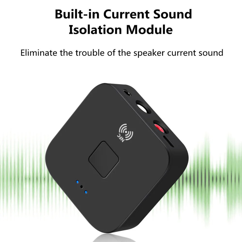 NFC Функция V5.0 Bluetooth приемник автомобильный комплект 3,5 мм AUX Jack 2RCA Hifi беспроводной адаптер автоматическое включение/выключение музыки аудио приемник 100 Мбит/с