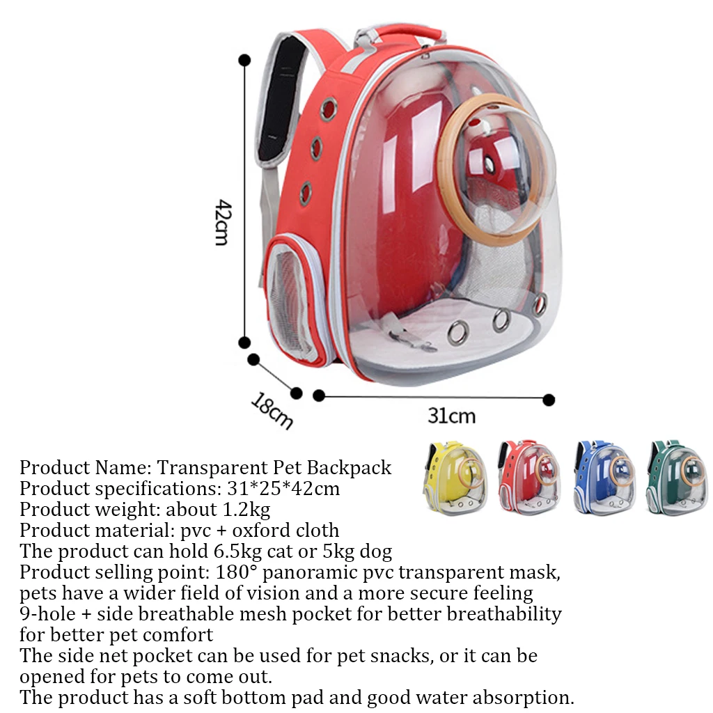 Переносная сумка для домашних животных, сумка-переноска для собак, прозрачная капсула, дышащая, для путешествий, для попугая, кошки, собаки, птицы, рюкзак, для переноски котенка, клетки FJ29