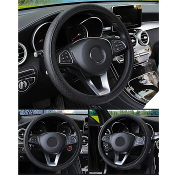 

Decoration Steering Wheel Cover Car Black Protector Anti-Slip Breathable