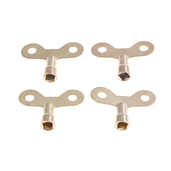 

4pcs Key Bleed Hole Plumbing Faucet Special Lock Square Socket Solid Brass Radiator For Metal Water Tap And Radiator Valve