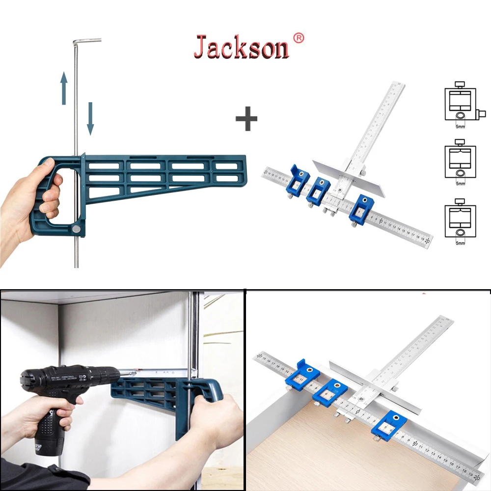 Woodworking  Universal Magnetic Drawer Slide Jig Set Mounting Tool For Cabinet Furniture Extension Cupboard Hardware 2022
