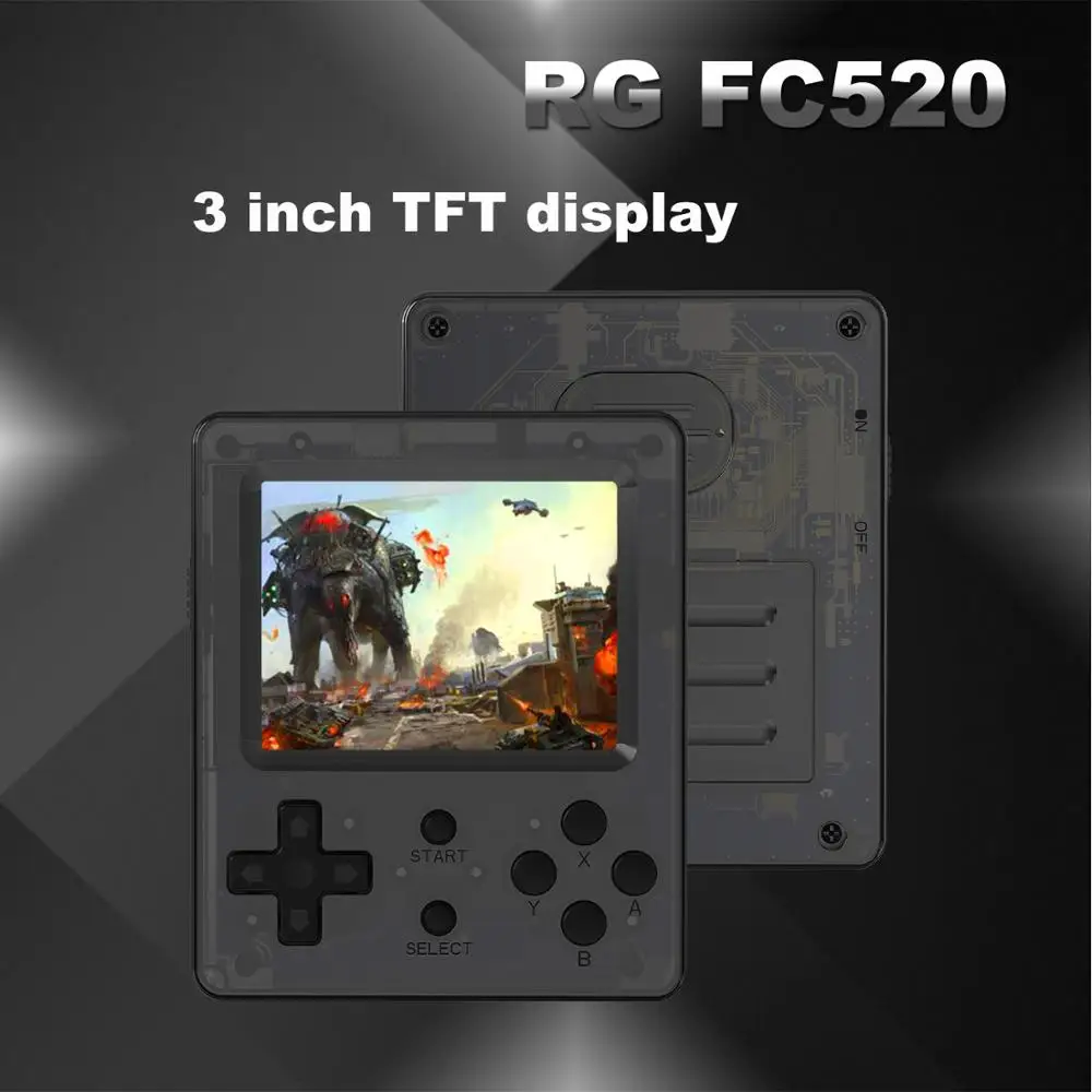 Игровая консоль в ретро стиле RG FC520 8 бит для мини игр FC VIB портативная