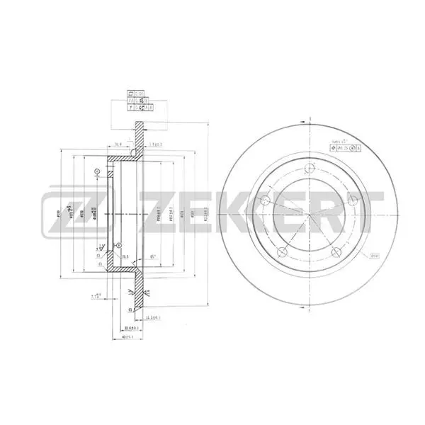 Диск торм. перед. VAZ Niva(2121 2123) 76 ZEKKERT bs-5913