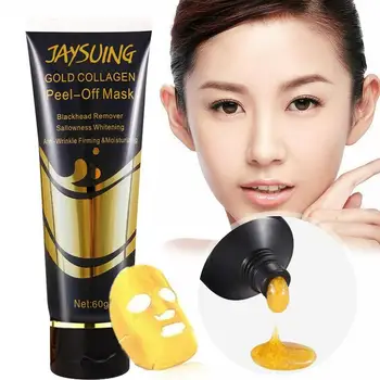 

60g gold tear-off mask lightens fine lines lifts firming removes blackheads whitens hydrates shrinks pores