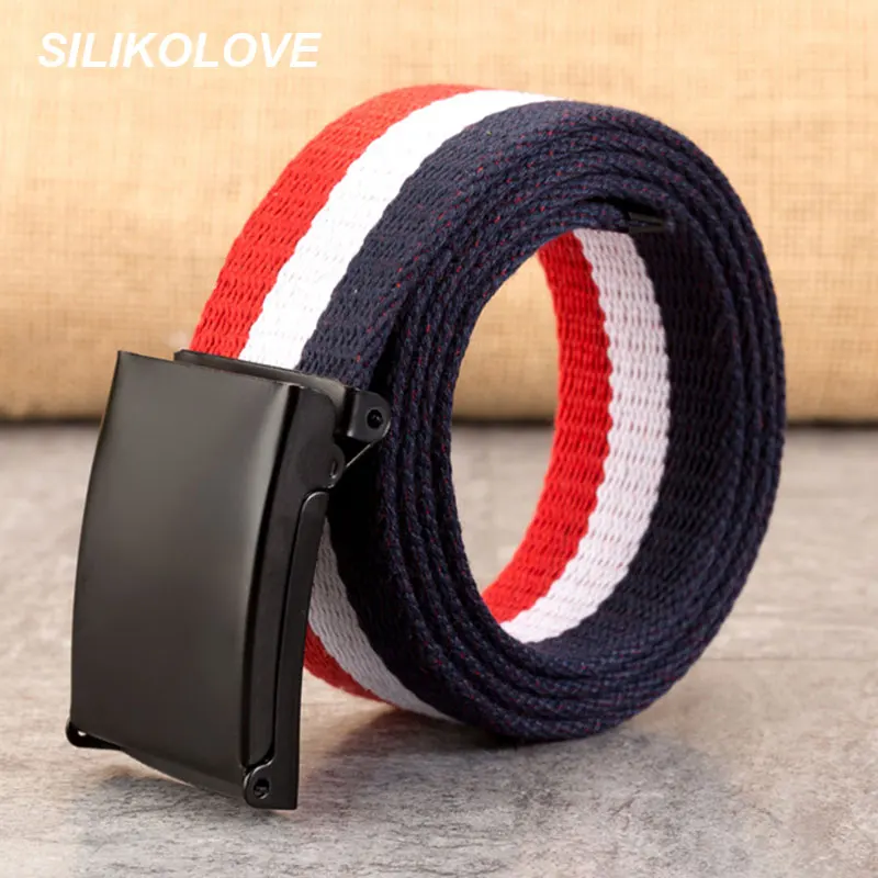 

Multicolor 3.8cm Mens Belt for Jeans Canvas Womens Wide Fabric Belts Youth Student Trend Wild Accessories