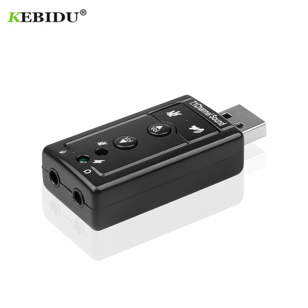 USB звуковая карта 7 1 канал 3D Аудио Звуковая Микрофон адаптер 3 5 мм разъем стерео