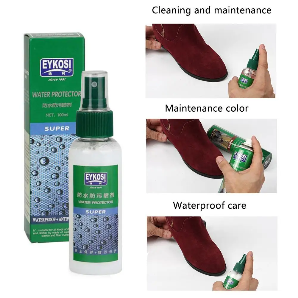 100ml Footwear Protection Spray Waterproof Spray For Shoes Stain Repellent Waterproof Agent Spray Hydrophobic Coating For Shoes