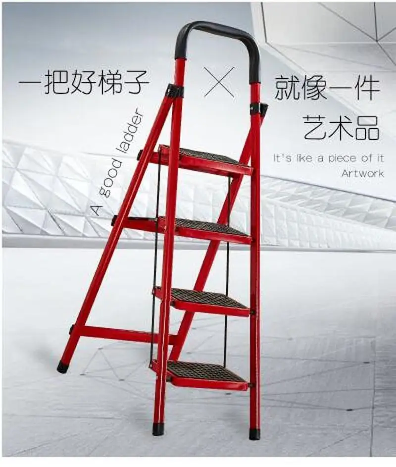 Folding Step Stool Outdoor Fishing Chair Beach Rescuing Ladder 5kg Household Portable Steel Collapsed | Мебель
