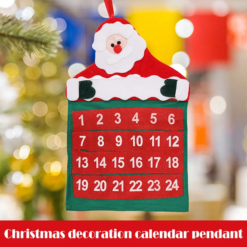 Рождество Адвент календари подвеска с Санта-Клаусом настенный дверной Подвесной для отеля лобби NSV775